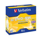 VERBATIM DVD+RW (4x, 4,7GB),5ks/pack foto