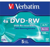 VERBATIM DVD-RW (4x, 4,7GB), 5ks/pack foto