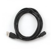 Kabel USB A-B micro, 1m, 2.0, černý, high quality foto