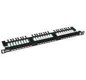 19” Patch panel Solarix 24xRJ45 CAT5E UTP černý foto