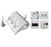 PremiumCord Prodlužovací přívod 230V 1,5m 5zásuvek+vypínač+2x USB foto