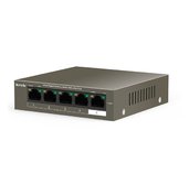 Tenda TEG1105P-4-63W PoE AT switch 4x PoE 802.3af/at, 5x 1 Gb/s, PoE celkem 63W, fanless foto
