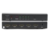 PremiumCord HDMI switch 4:1, kovový, dálkové ovl. foto