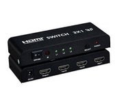 PremiumCord HDMI switch 3:1 kovový, dálkové ovl. foto