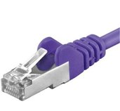 Premiumcord Patch kabel CAT6a S-FTP, RJ45-RJ45, AWG 26/7 3m, fialová foto
