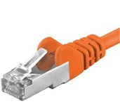Premiumcord Patch kabel CAT6a S-FTP, RJ45-RJ45, AWG 26/7 0,5m, oranžvoá foto