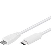 PremiumCord USB-C/male - USB 2.0 Micro-B/Male, bílý, 0,6m foto