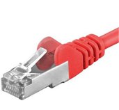 Premiumcord Patch kabel CAT6a S-FTP, RJ45-RJ45, AWG 26/7 1m, červená foto