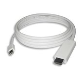 PremiumCord kabel miniDP - HDMI M/M 1m, bílá foto