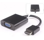 Předvodník HDMI na VGA se zvukem 3,5mm jack- černý foto