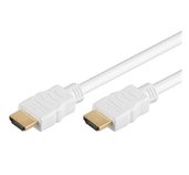 PremiumCord HDMI High Speed + Ethernet kabel,bílý, zlacené konektory, 3m foto