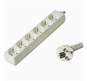 Prodlužovací přívod 230V, 10m, 6 zásuvek foto