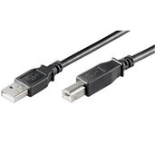 PremiumCord Kabel USB 2.0, A-B, 3m se zahnutým USB-B konektorem 90° foto