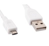 GEMBIRD kabel microUSB - USB, 1m, bílý foto