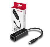 AXAGON ADE-SRC, USB3.1 Type-C - externí Gigabit Ethernet adapter, auto install foto