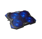 Chladící podložka C-TECH Zefyros (GCP-01B), casual gaming, 17,3”, modré podsvícení, regulace otáček foto
