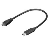PremiumCord adaptér USB-C - microUSB 2.0, 0,2m foto