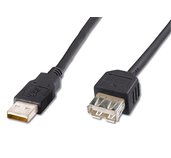 PremiumCord USB 2.0 kabel prodlužovací, A-A, 20cm černá foto