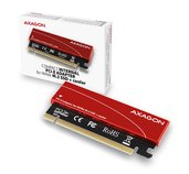 AXAGON PCEM2-S, PCIe x16 - M.2 NVMe M-key slot adaptér, + pasivní chladič foto