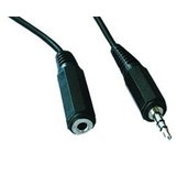 Kabel prodloužovací jack 3,5mm M/F, 1,5-2 m audio foto