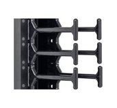 19” vyvazovací panel 42U - Hřeben, dvouřadý černý foto