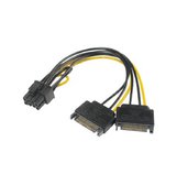 AKASA - SATA power na 6+2-pin PCIe adaptér foto