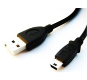 USB kabel A-MINI 5PM 2.0 2m HQ 1,8m foto