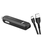 AVACOM CarMAX 2 nabíječka do auta 2x Qualcomm Quick Charge 2.0, černá barva (USB-C kabel) foto