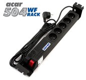 19” napáj.pan.Acar 504WF 5x220V-5m black+přep.ochr foto