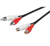 PremiumCord Kabel 2x Cinch-2x Cinch, M/F 2m foto