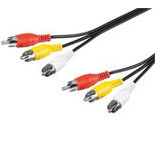 PremiumCord Kabel 3x CINCH-3x CINCH M/M 2m foto