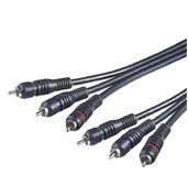 PremiumCord Kabel 3x CINCH-3x CINCH M/M 2m HQ foto