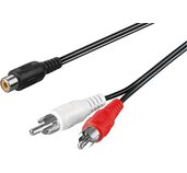 PremiumCord Kabel 1x CINCH female - 2x CINCH male 20cm foto