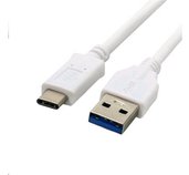 Kabel C-TECH USB 3.0 AM na Type-C kabel (AM/CM), 1m, bílý foto