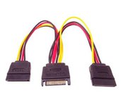 PremiumCord Napájecí kabel k HDD Serial ATA - rozdvojka M/2xF 16cm foto