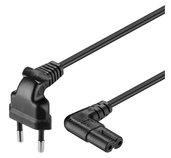 PremiumCord Kabel síťový 230V k magnetofonu se zahnutými konektory 0.75m foto