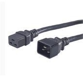 PremiumCord Kabel síťový prodlužovací  230V 16A 1,5m, konektory IEC 320 C19 - IEC 320 C20 foto