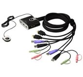 ATEN 2port HDMI KVM USB 2.0 mini, 1.2m, DO foto