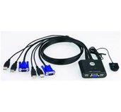 Aten 2-port KVM USB mini, 1m kabely, DO foto