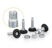 Sada nivelačních nožiček pro stoj.rack, nastavitelné foto