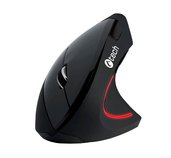 Myš C-TECH VEM-09, vertikální, bezdrátová, 6 tlačítek, černá, USB nano receiver foto