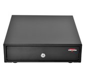 Pokladní zásuvka mikro EK-300C - s kabelem, pořadač 3/4, 9-24V, černá foto