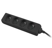 Prodlužovací přívod 230V 3m 4 zásuvky, černý foto