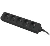 Prodlužovací přívod 230V 3m 5 zásuvek, černý foto