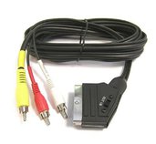 PremiumCord SCART - 3xCINCH 1.5m in/out přepínač foto