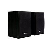 Repro C-TECH SPK-09, 2.0, dřevěné, černé, USB foto