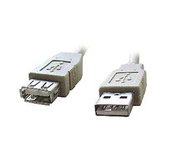 Kabel USB A-A 1,8m 2.0 prodluž,HQ Black,zlac.kont. foto