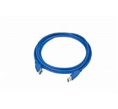 Kabel USB A-A 3m USB 3.0 prodlužovací, modrý foto