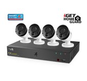iGET HGNVK85304 - Kamerový PoE FullHD set, 8CH NVR + 4x IP 1080p kamera, SMART detekce, W/M/Andr/iOS foto