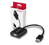 AXAGON RVH-VGAN, HDMI -> VGA redukce / adaptér, FullHD, audio výstup, micro USB nap. konektor foto